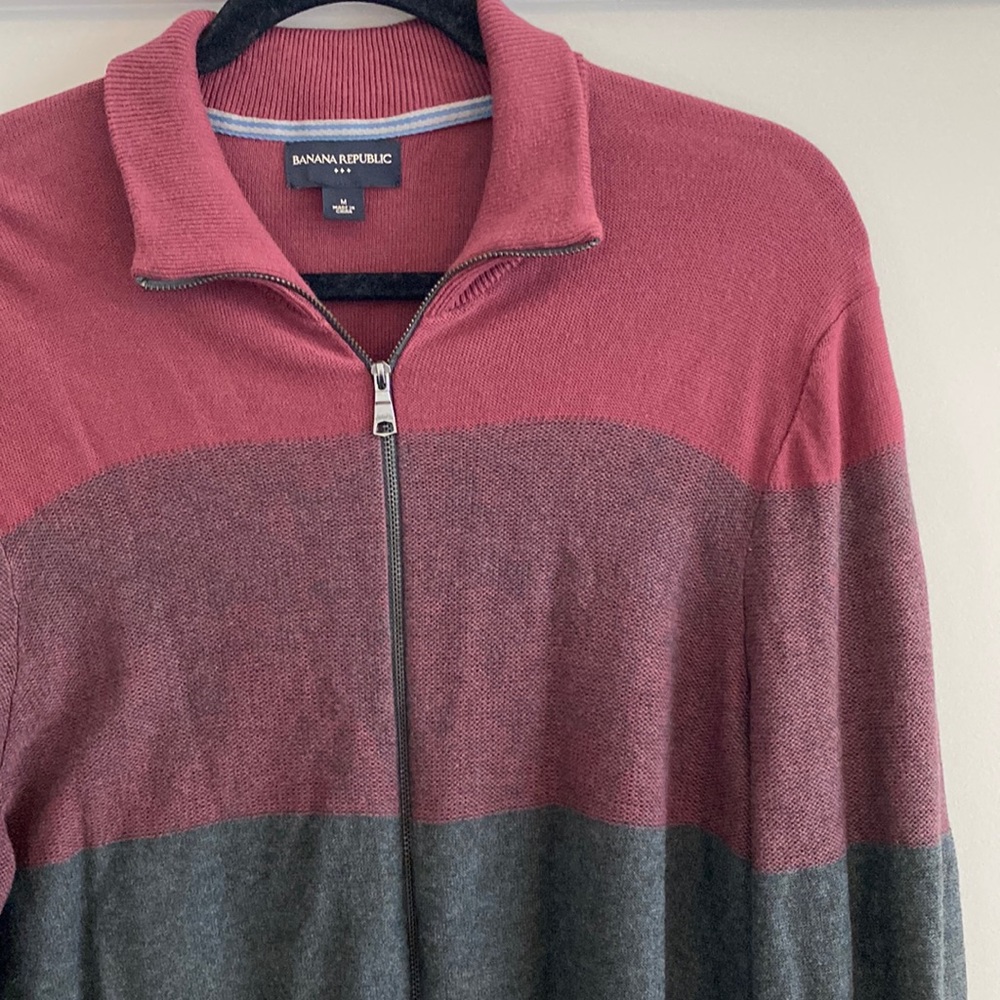 EUC Banana Republic Cotton Zip Sweater